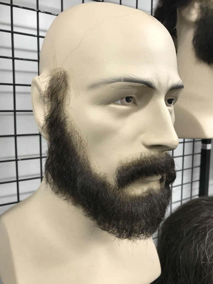 Realistic Fake Beard and Moustache Set. Human Hair, hand knotted. Cosplay,Tv - Image 2 of 4
