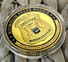 MICHIGAN STATE POLICE TROOPER MSP Challenge Coin Gift