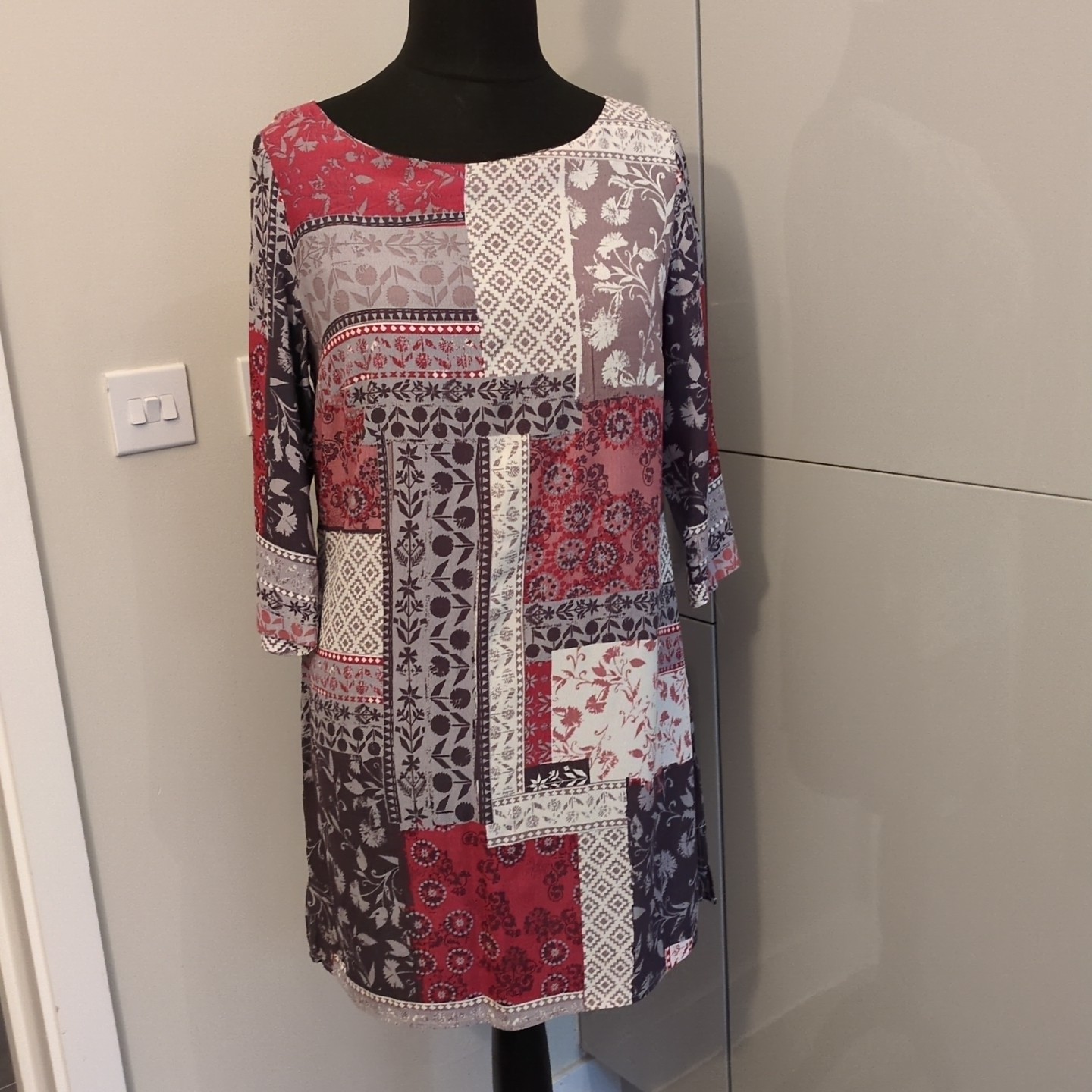 White Stuff Size 12 Lightweight Patchwork Pattern… - image 2