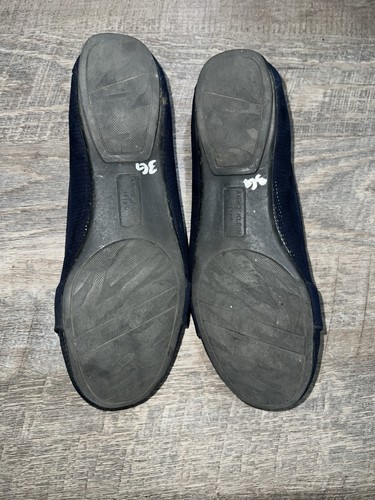 Mocasines planos de gamuza azul marino Anne Klein iflex acento borla para mujer talla 7M - Imagen 5 de 5