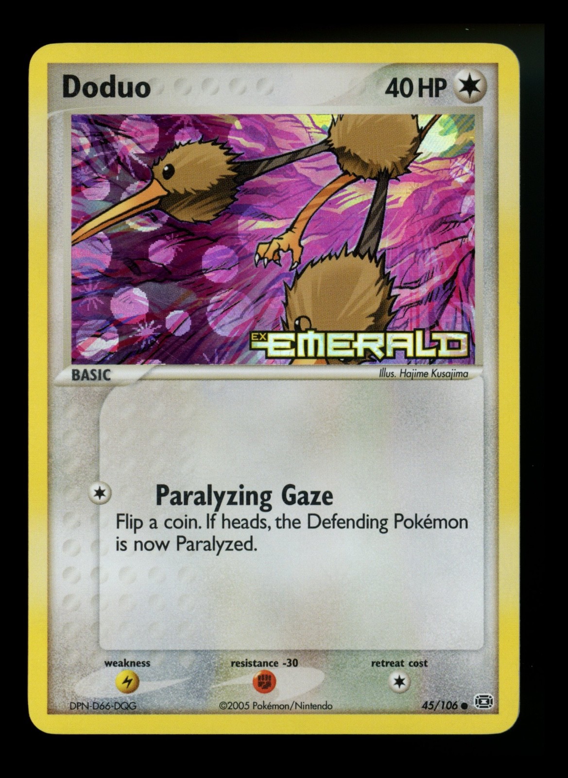 Doduo 45/106 EX Emerald 2005 Reverse Holo Pokémon Card TCG