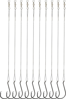 Circle Hooks Rigs 25Pcs Heavy Duty Steel Leader Wire for Bass Catfish Fishing