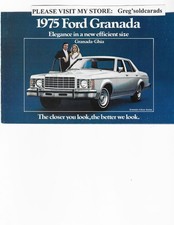 Orig. 1975 Ford Granada And Granada Ghia 2 And 4 Door Sales Brochure Version 2