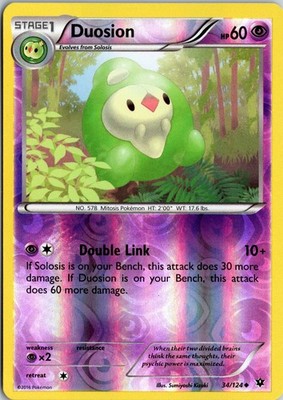 Duosion Reverse Holo Uncommon XY - Fates Collide 34/124 NM