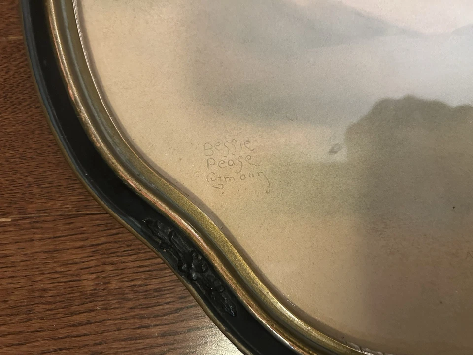 De Colección Años 50 Bessie Pease Gutmann Bebé Niña Estampado DESPERTAR FORMA ÚNICA Marco Rosa Foto 2 de 4