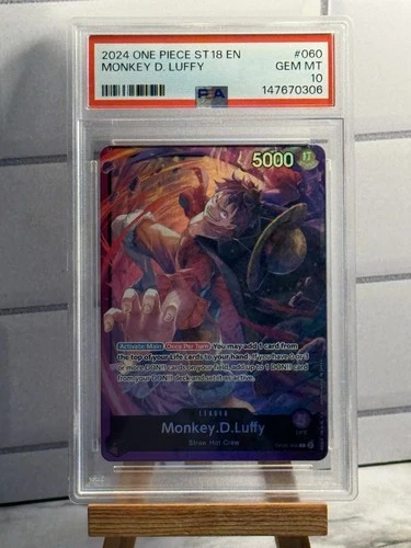 One Piece Monkey D Luffy OP05-060 ST18 PSA 10 GEM MINT