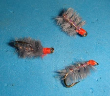 FLY FISHING FLIES - Gray RAY CHARLES Sowbug Fly Patterns, Size #18** (6 pcs.)