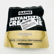 Gains in Bulk Instantized Creatine Monohydrate – Unflavored, 30 Servings 04/2028