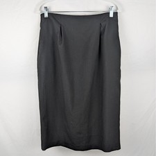 Kate Mcnaughton Black Pencil Skirt Elastic Stretch Pockets Workwear Bodycon 12 L