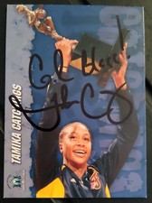 TAMIKA CATCHINGS AUTOGRAPHED SIGNED CARD WNBA INDIANA FEVER BASKETBALL HOF