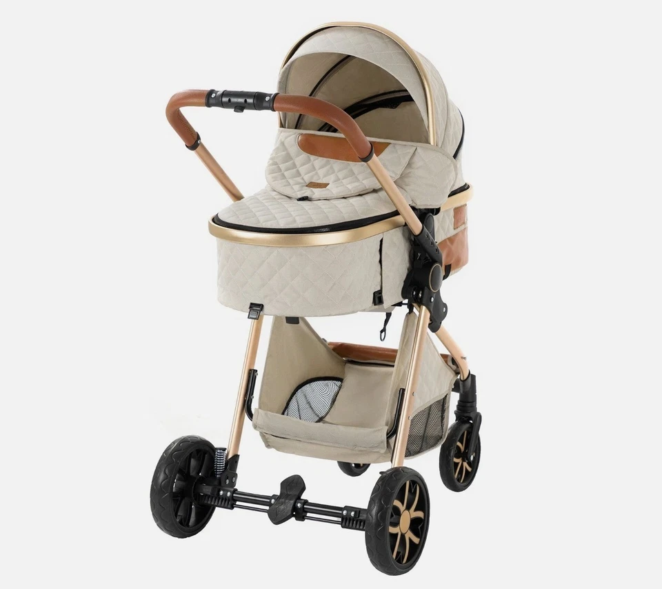 Carrinho de bebê 3 em 1 base de carro com segurança Isofix base de assento de carro super branco - Imagem 2 de 4