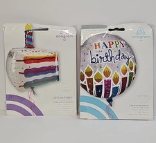 Lot Of 2 ANAGRAM jumbo Foil Birthday Balloons 32  Balloon Lot Of 2 Cake Balloon