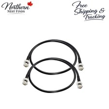 High Quality 2ft BNC Jumper Cable 2-Pack - Waterproof for Radio Applications