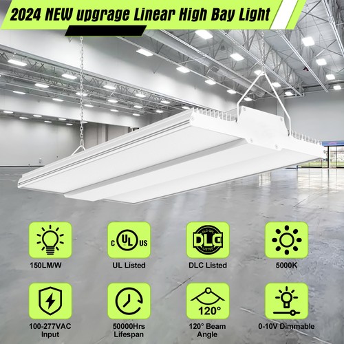 240 Watts LED Linear High Bay Shop Light Dimmable 22500Lumens 5000K AC 100-277V - Picture 3 of 16