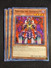 Yugioh - 3x Makyura the Destructor LED7-EN008 1st Rare NM