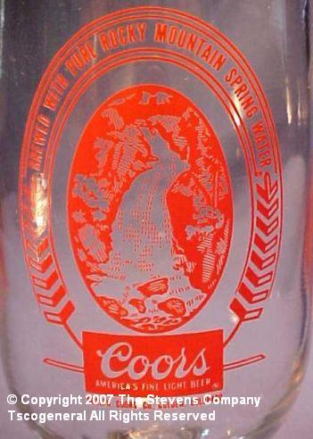 VINTAGE COORS RED PAINTED STEMMED GLASS GOBLET!! W585 - Picture 1 of 1