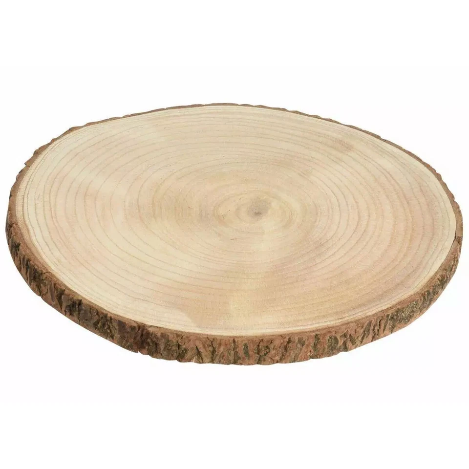 XL Holz-Scheibe Rindenbrett Astscheibe Rund Oval 30cm Rindenscheibe Baumscheibe - Bild 2 von 4