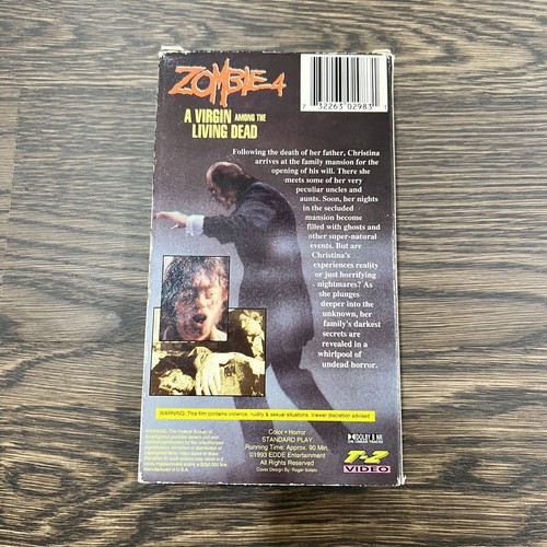 Zombie 4 A VIRGIN AMONG THE LIVING DEAD Horror Zombie Gore VHS Jess Franco RARE - Picture 3 of 8