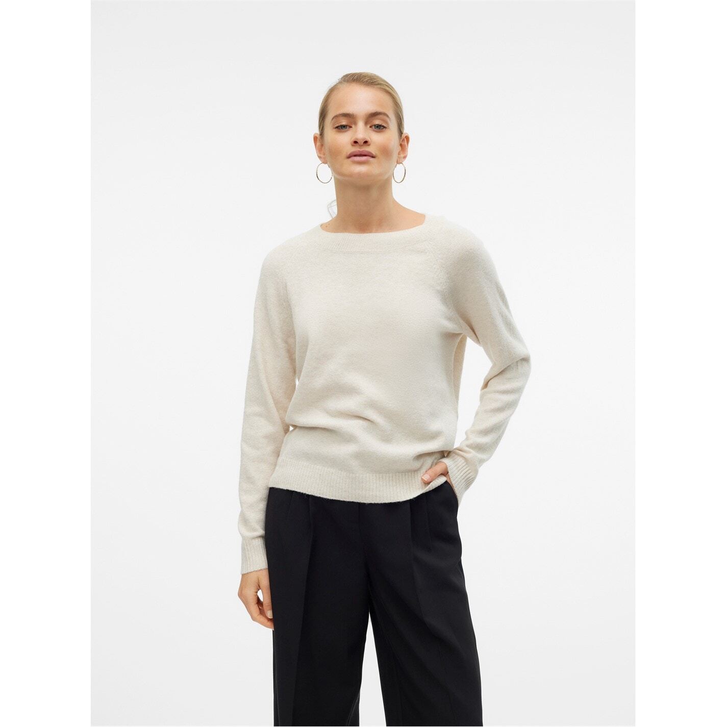 Пуловер Vero Moda Damen Doffy с круглым вырезом, свитер Pulli Oberteil