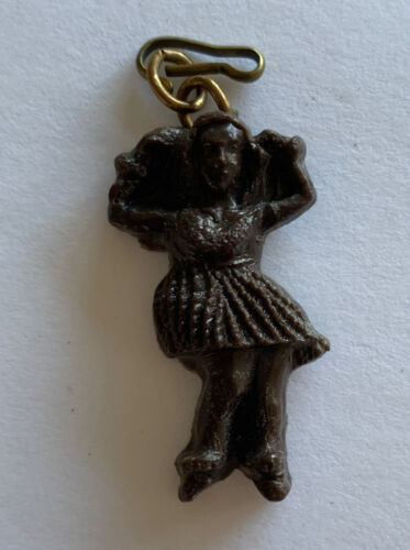 Dijes de galleta de celuloide Gumball de colección - HULA GIRL - Imagen 3 de 5