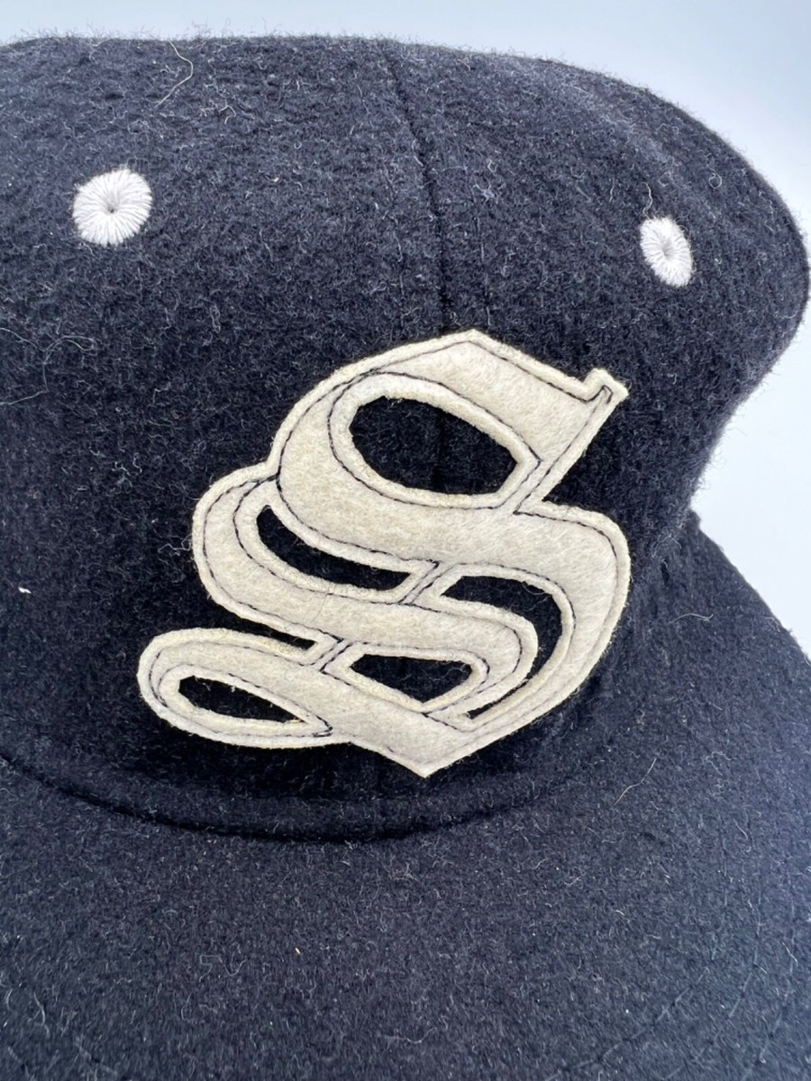 NWT Stussy x Ebbets Field Flannels Black Wool Strapback Cap