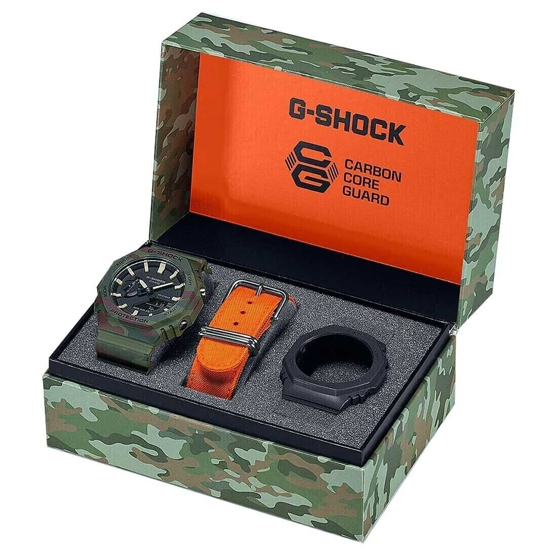 GShock AnalogDigital Green Camo Box Set Mens Watch GAE2100WE3A eBay