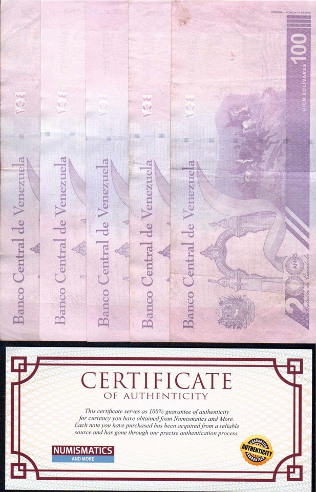 VENEZUELA 100 DIGITALI Qty 5 2021 Cir 100 Milioni Bolivar - Foto 1