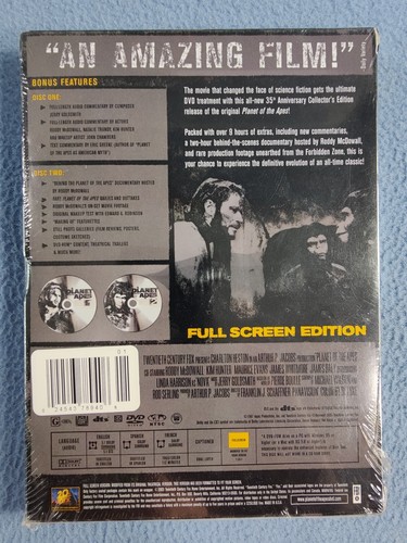 NEW SEALED PLANET OF THE APES 35TH ANNIVERSARY FULL SCREEN EDITION DVD - Picture 2 of 2