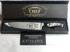 New Cutlinx Hand Forged 8" Chef Knife Stainless steel Ergonomic Grip “Best Chef”