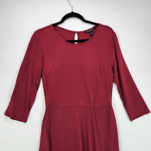 Vestido Vaina 41 Hawthorn Adulto Mediano Manga 3/4 Borgoña Granate Para Mujer - Imagen 12 de 14