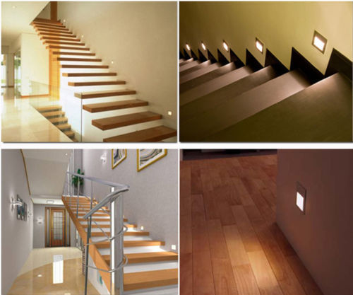 1/10/20x 3W LED Recessed Wall Stair Step Corner Lamp Night Light Wall Fixture SP - Picture 9 of 14