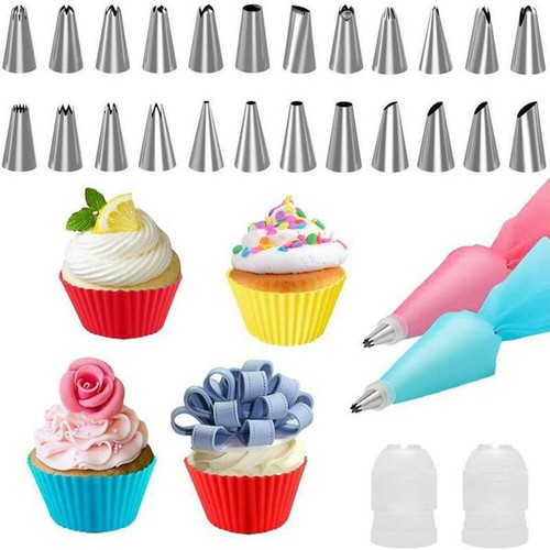 21 Pc Icing Decorating Set Cake Decoration Equipment Piping Kit + Piping Nozzles - Picture 2 of 20