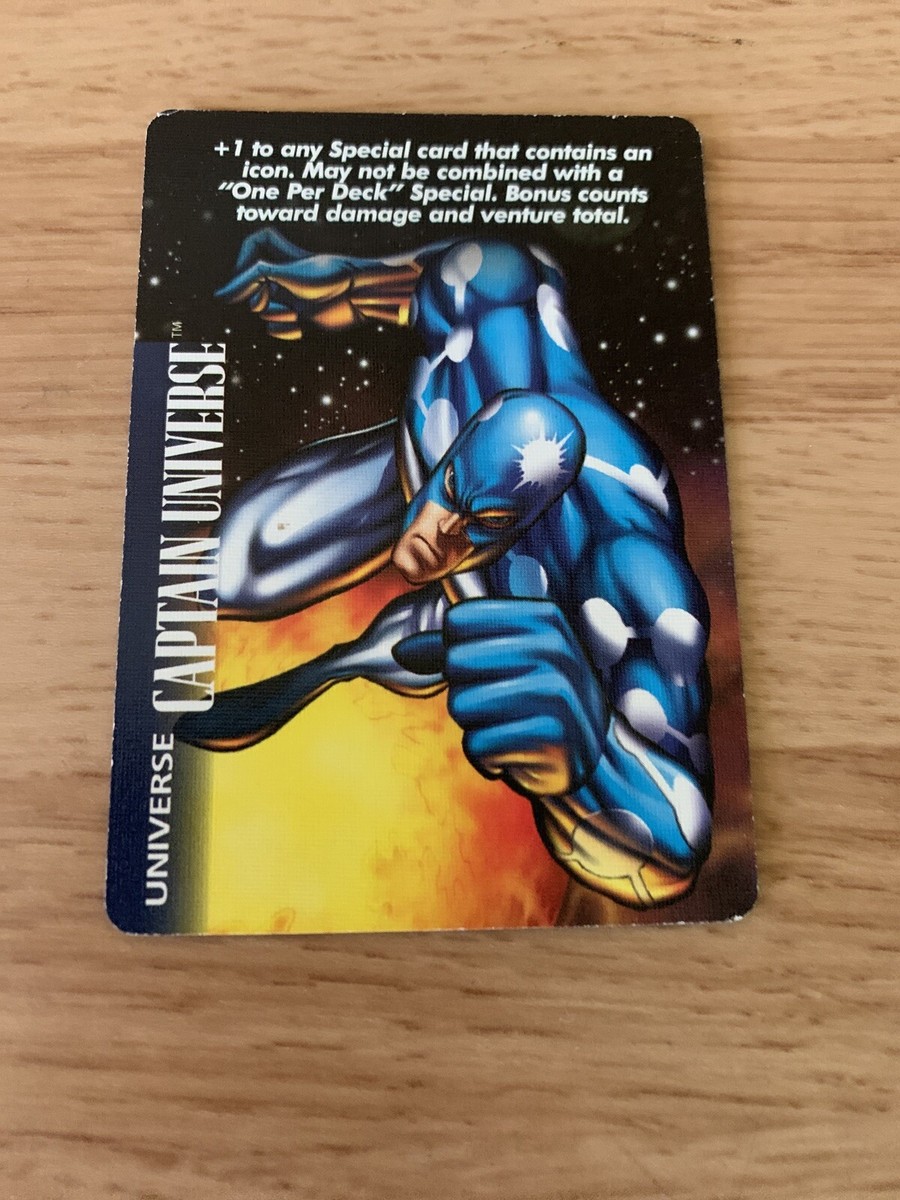 Marvel OverPower CCG Card Game Fleer Special +1 Captain Universe RARE ❤️  sj17j
