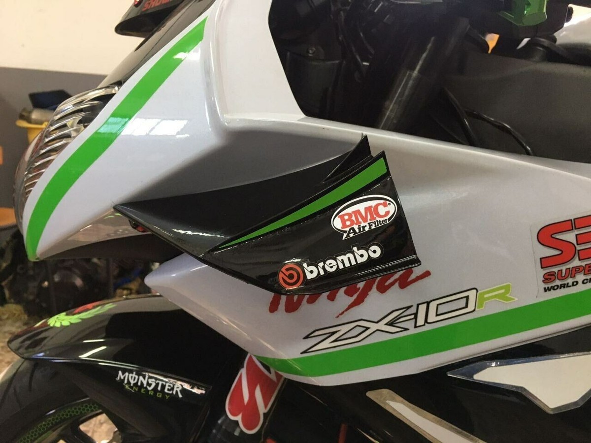 Kit Di Alette Aerodinamiche In ABS Per Moto, Spoiler Laterali Per Kawasaki ZX6R, ZX6RR, ZX14, ZZR1400, E Modelli Universali
