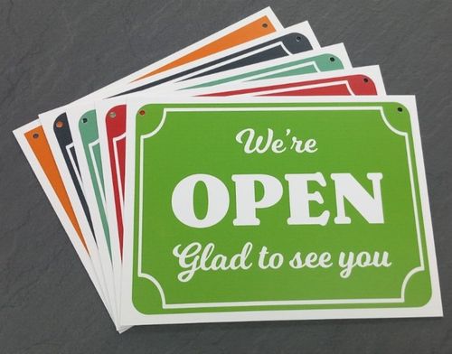 WE'RE OPEN / SORRY WE ARE CLOSED SHOP WINDOW SIGN - ANY COLOUR AVAILABLE - Picture 6 of 11