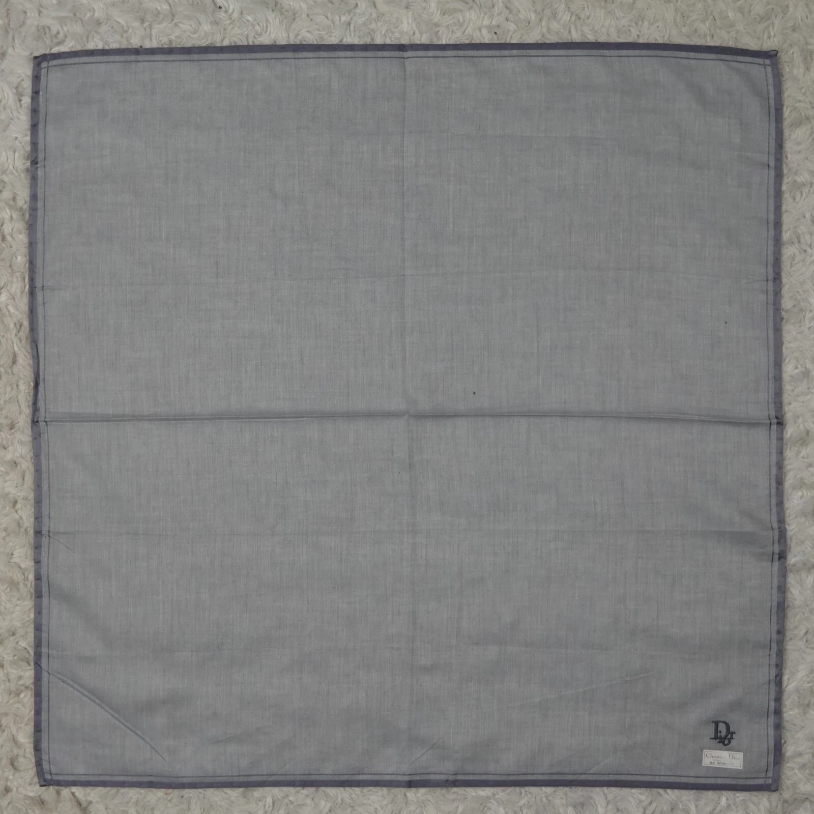 Foulards de poche en coton massif gris L577 DIOR 18