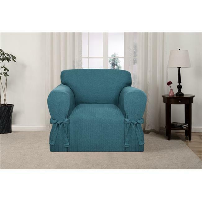 Madison EVENING-CH-TL Kathy Ireland Evening Flannel Chair Slipcover Teal