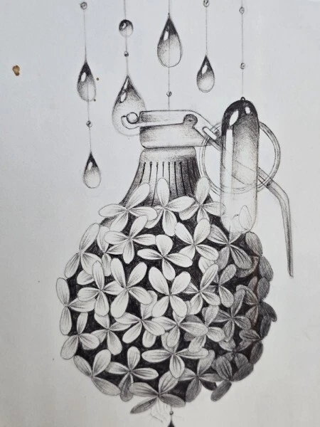 "Цветочное гнездо" оригинальный рисунок Джонни "KMNDZ" Родригес - Изображение 3 из 4