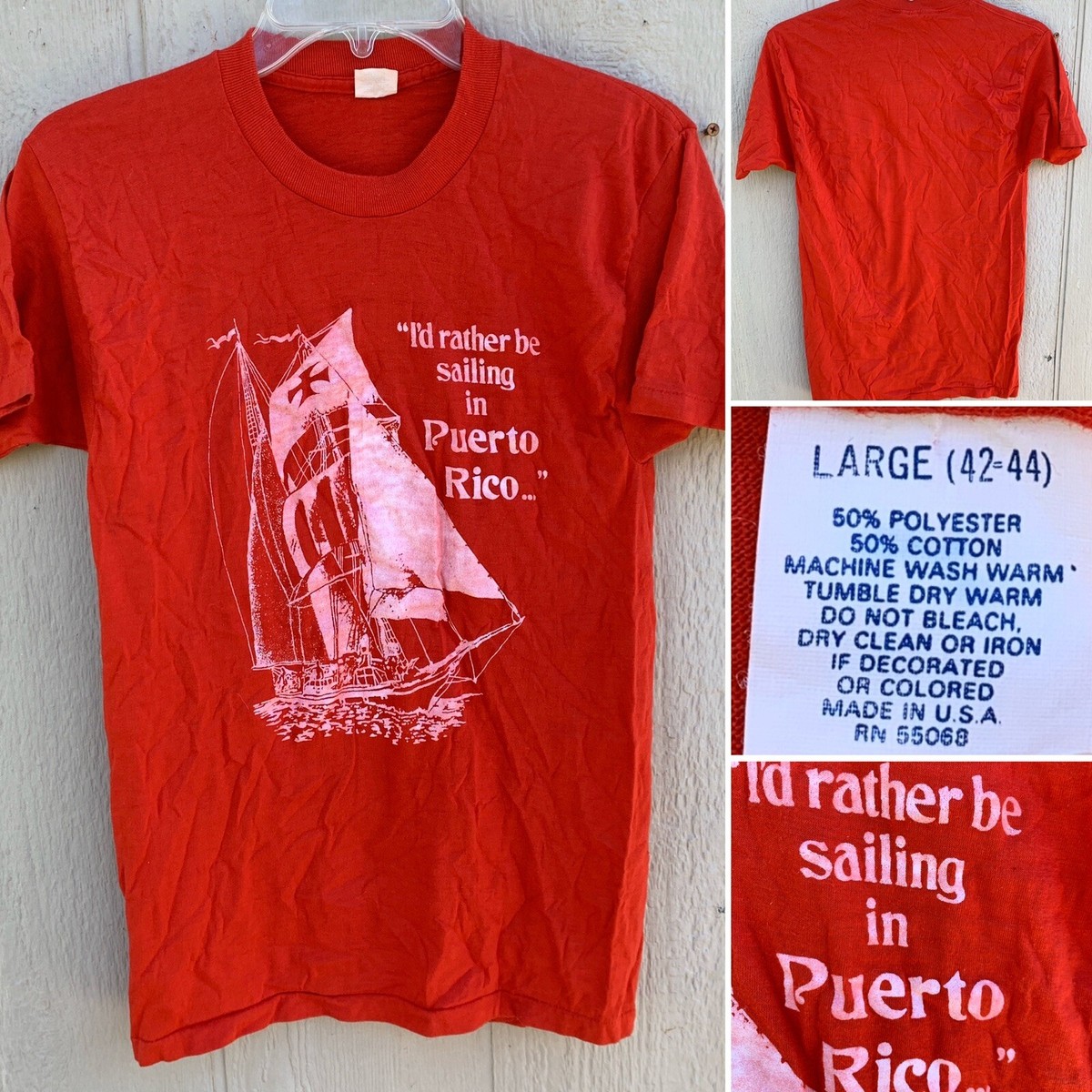 I'd Rather Be In Puerto Rico T-Shirt - Puerto Rico Flag Tee I'd Rather Be In Puerto Rico T-Shirt - Puerto Rico Flag Tee