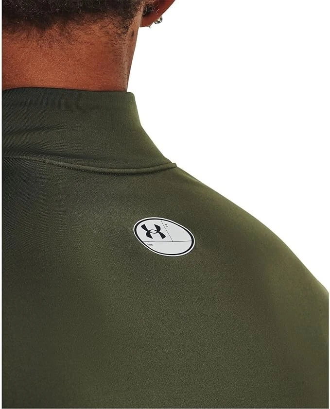 Under Armour ColdGear Golf Base Layer Mens Small Green Compression Mock Thermal - Image 4 of 4