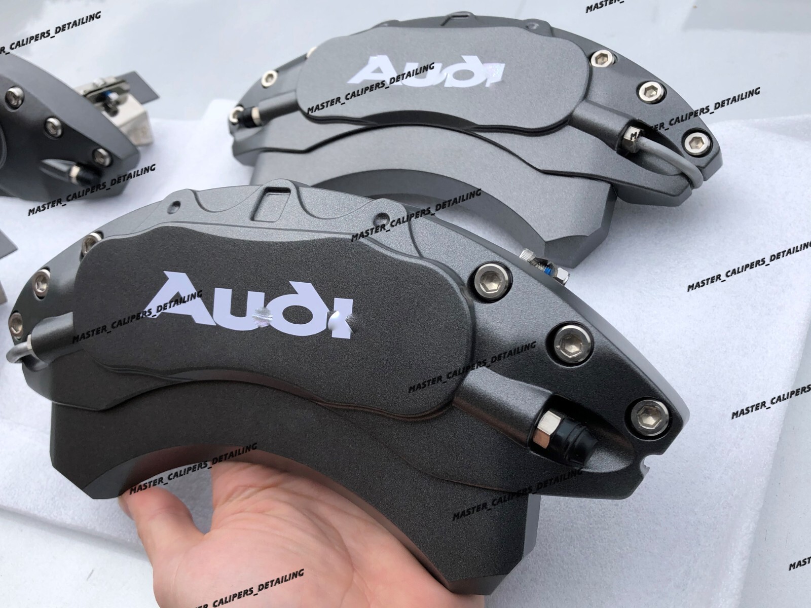Custom made Audi A6 brake caliper covers full METAL MADE Custom Audi