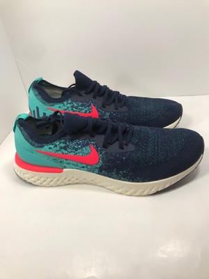 nike epic react flyknit college navy hyper jade