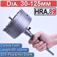TCT Hole Cutter HEX 30-125 mm SDS PLUS Concrete Masonry Brick CORE DRILL BIT