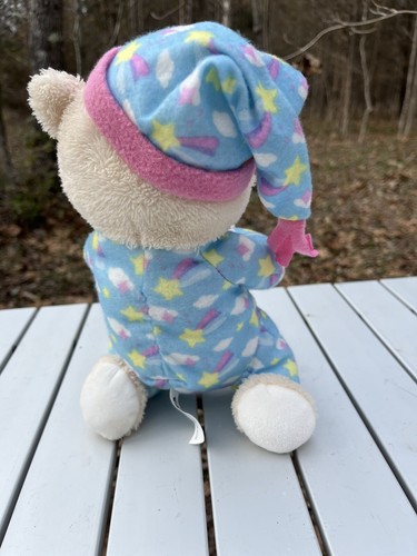 Goffa KNEELING PRAYER TEDDY BEAR Now I Lay Me Down to Sleep Plush Blue Stars - Picture 2 of 4