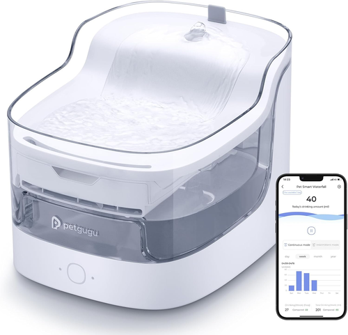 Fontana Acqua per Gatti da Bere, Fontana per Gatti 2L, Filtri 8 Strati, Smart App Co - Foto 12 di 12