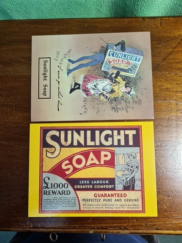 2 VELVET SOAP 100YEAR COMMEMORATIVE POSTCARDS 1985 UNUSED - Picture 3 of 5