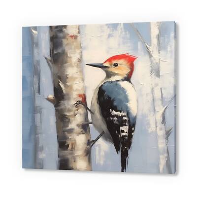 Specht, Vogel Leinwandbild, Vögel Wandkunst, Vogelliebhaber Geschenk, Naturwand