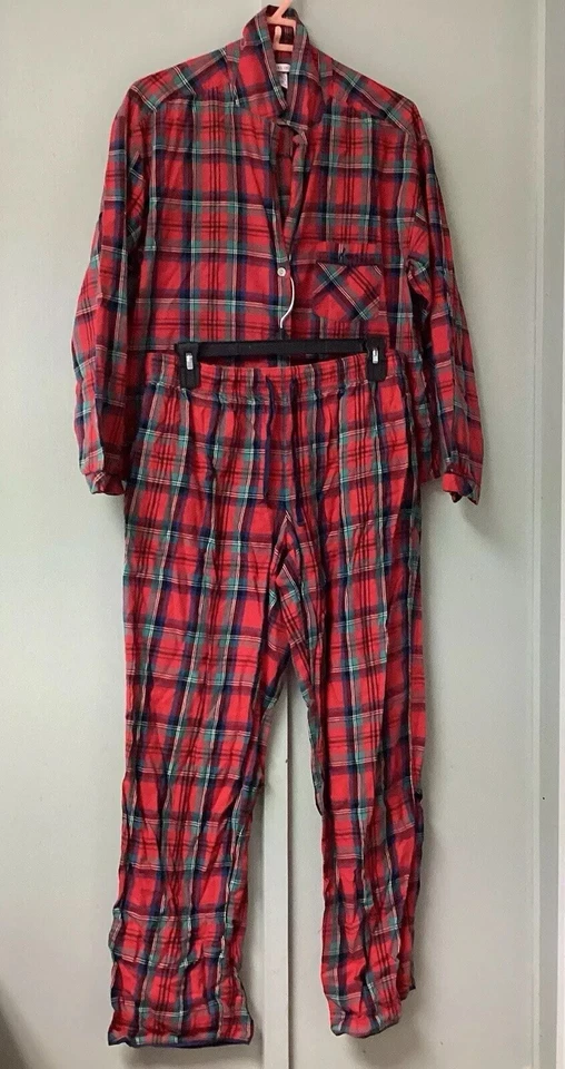 VICTORIAS SECRET пижамы комплект размер средний брюки маленький верхний клетку красный Рождество - Изображение 4 из 4