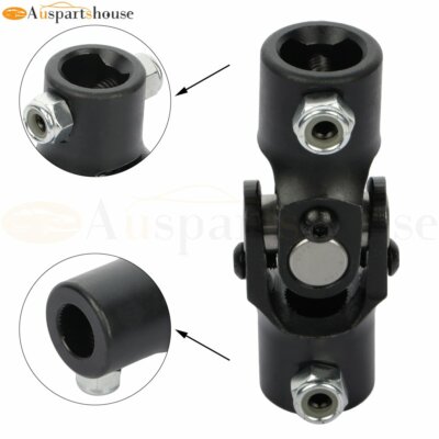 5/8''-36 Spline X 3/4'' DD Universal Steering U Joint Shaft Length 10.5cm Black