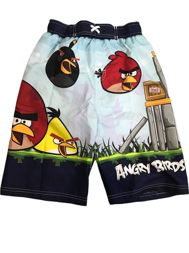 Angry Birds Shorts Boys Swim Board Size Medium 8-10 Fun Print - Picture 4 of 8